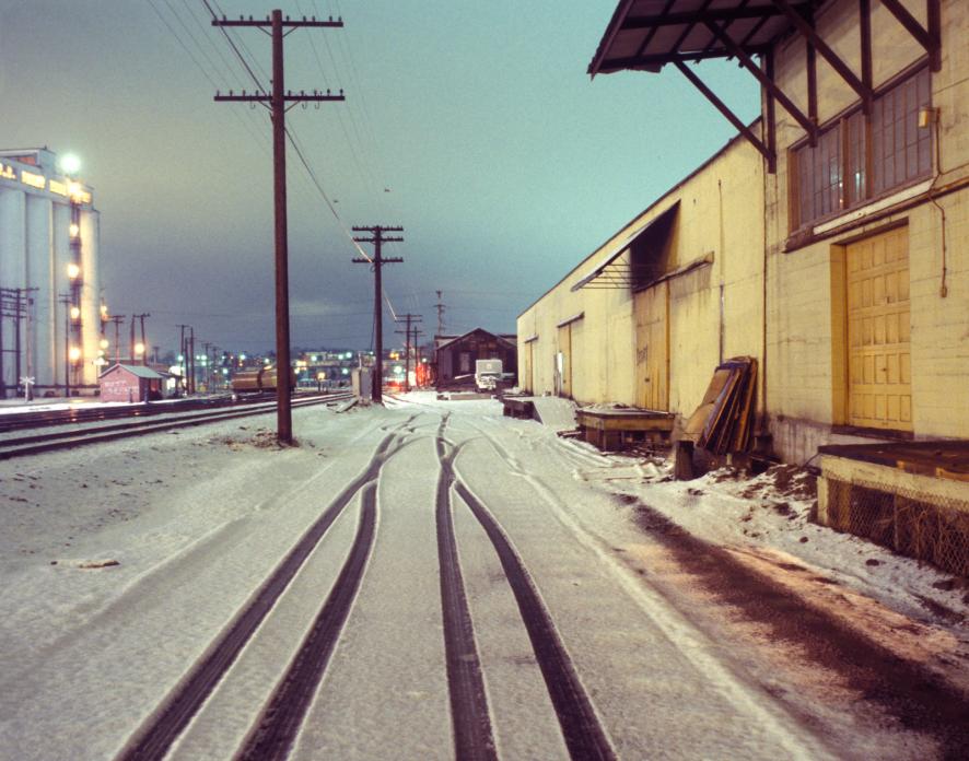 Tracks and Snow near Waterfront. 1980