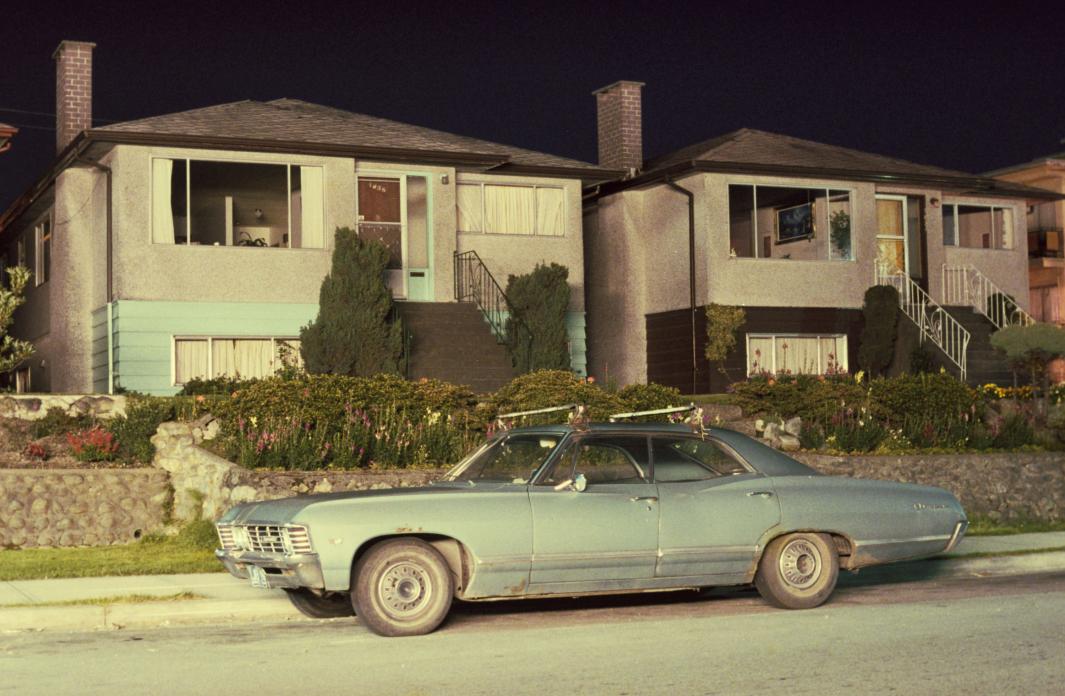 Car and Houses, Marine Drive. 1980